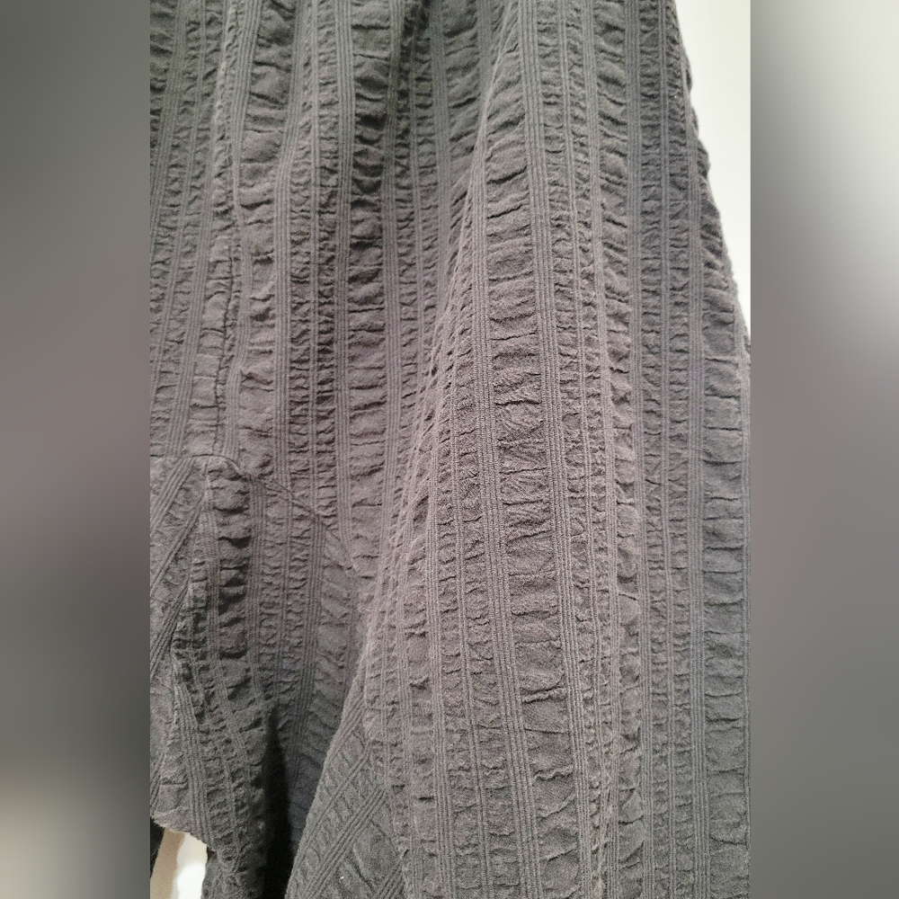 IOR Boho Black Textured Wide-Leg Cotton Harem Pants | Size L/XL - Picture 3 of 5